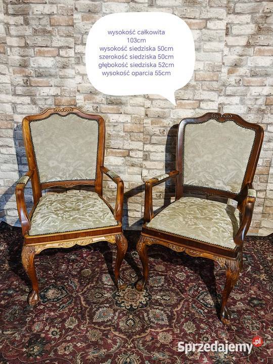 Dwa piękne fotele trony ludwik Sandomierz sprzedam