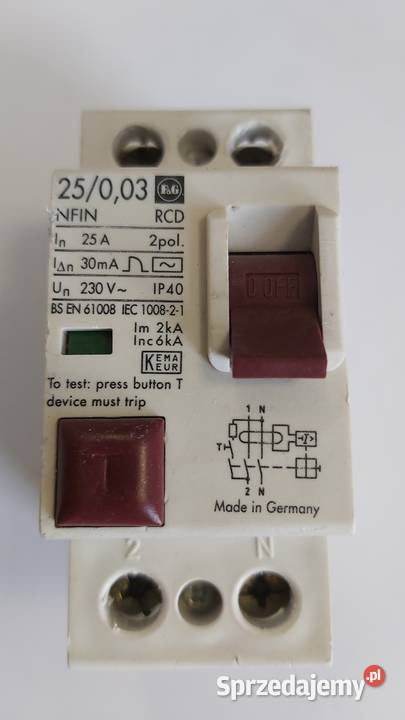 Wyłącznik różnicowoprądowy FG 25003 30mA 1PN Wyszków