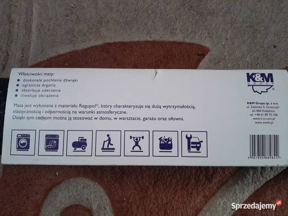 Mata izolująca wygłuszająca pod pralke 60x60x8 Tarnów sprzedam