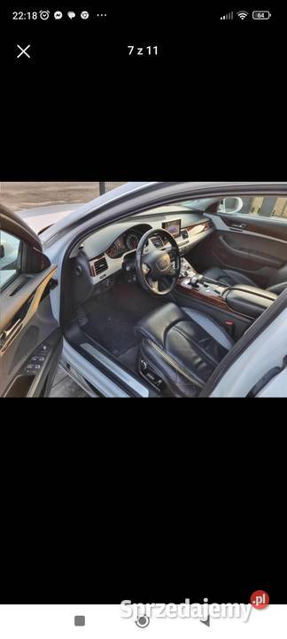 Audi A8 42 TDI D4 biala chip 400 bogata masaże Rabka-Zdrój