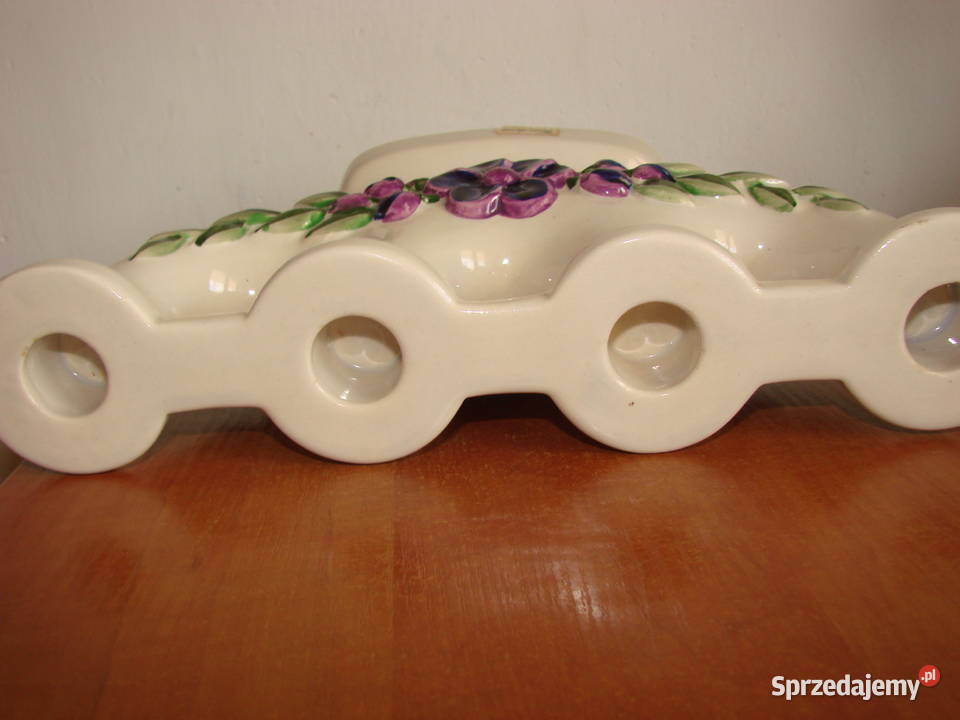 Rosa Ljung świecznik Porcelana i szkło Pruszcz Gdański