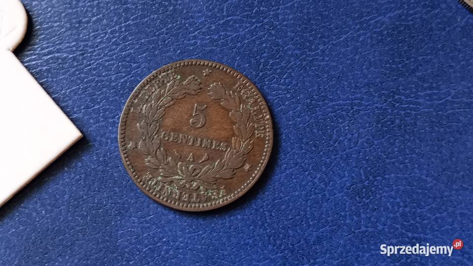 Stare monety 5 cent 1897 Francja podkarpackie Lesko