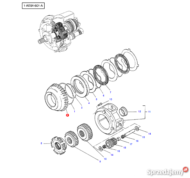 Pokrywa zębata Speedshift Massey Ferguson Agco sprzedam