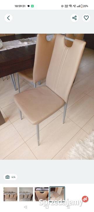 Krzesła do jadalni z ekoskóry Krzesła Zawadzkie