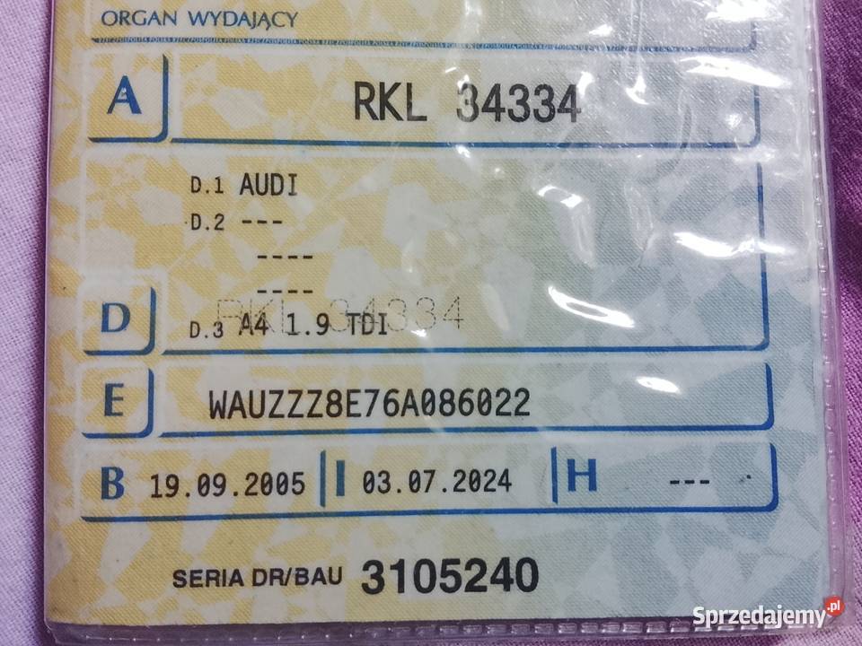 Audi A4b7 kombi 19 TDI 116 hak podkarpackie Kolbuszowa