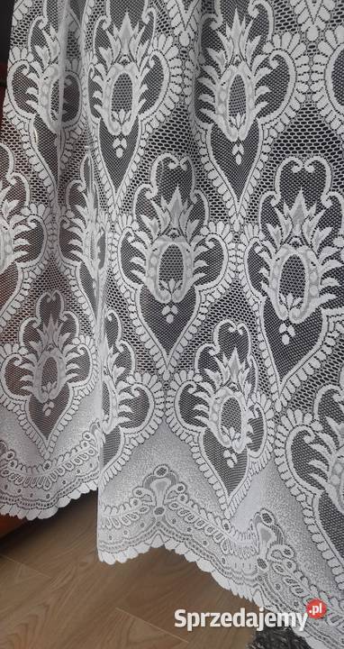 Koronkowa gruba firanka żakardowa 110 firana Radom
