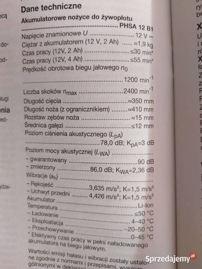 NAJTANIEJ Akumulatorowe Nożyce Do Żywopłotu 12V śląskie