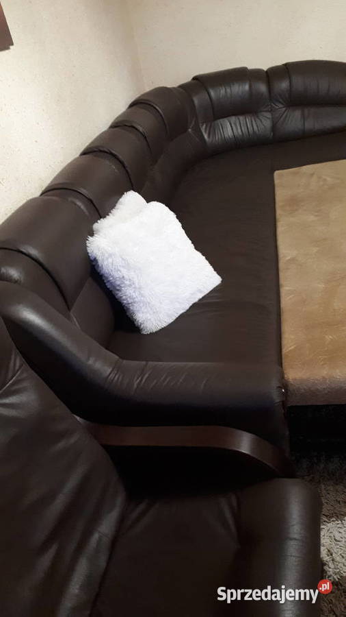 Wypoczynek ze skóry z dwoma fotelami 200cm Olkusz