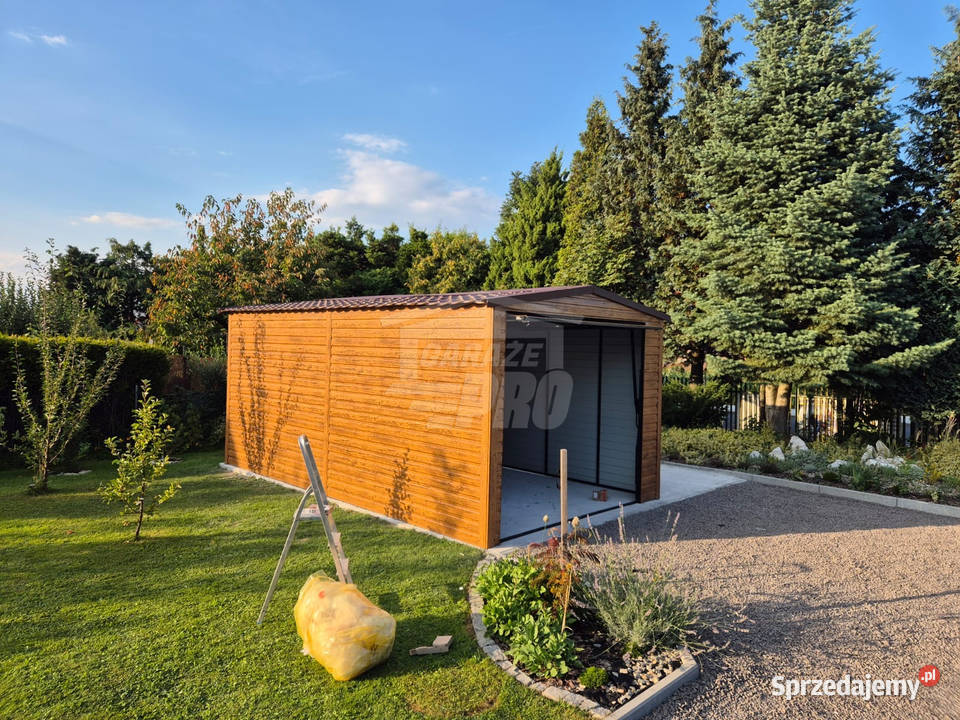 Garaż blaszany 35x6m Brama uchylna automat GP673 21m2 kujawsko-pomorskie Włocławek