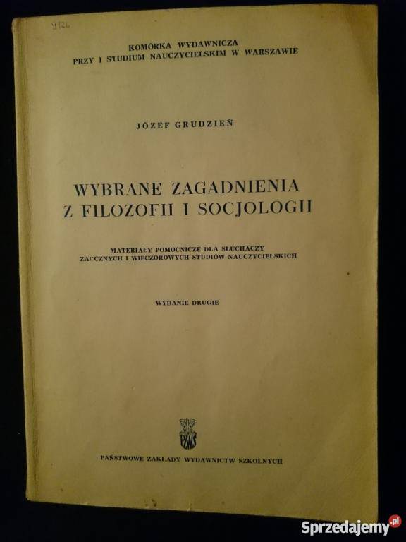 WYBRANE ZAGADNIENIA Z FILOZOFII I SOCJOLOGII FA