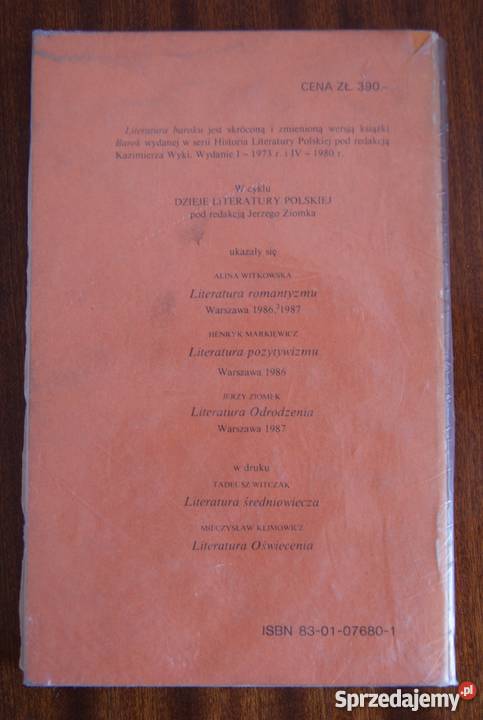 Czesław Hernas Literatura Baroku Parczew