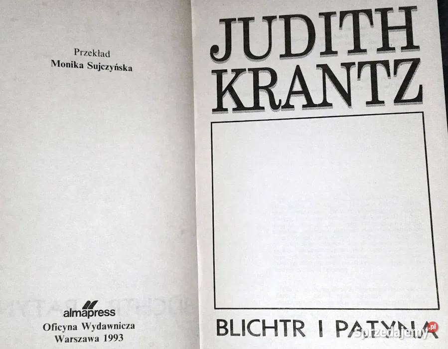 Blichtr i patyna Judith Krantz Rok wydania 1993 Pozostałe Chełm