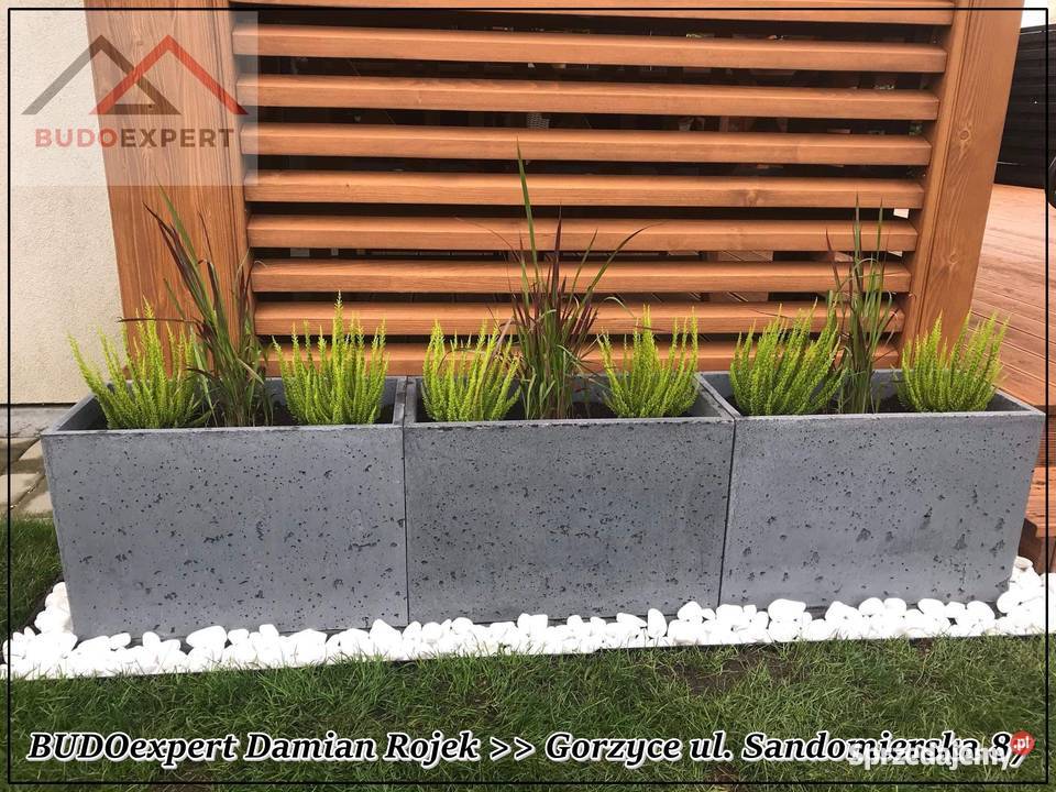 Nowoczesne betonowe DONICE 40x40x80 ogrodowe Architektura ogrodowa Stalowa Wola