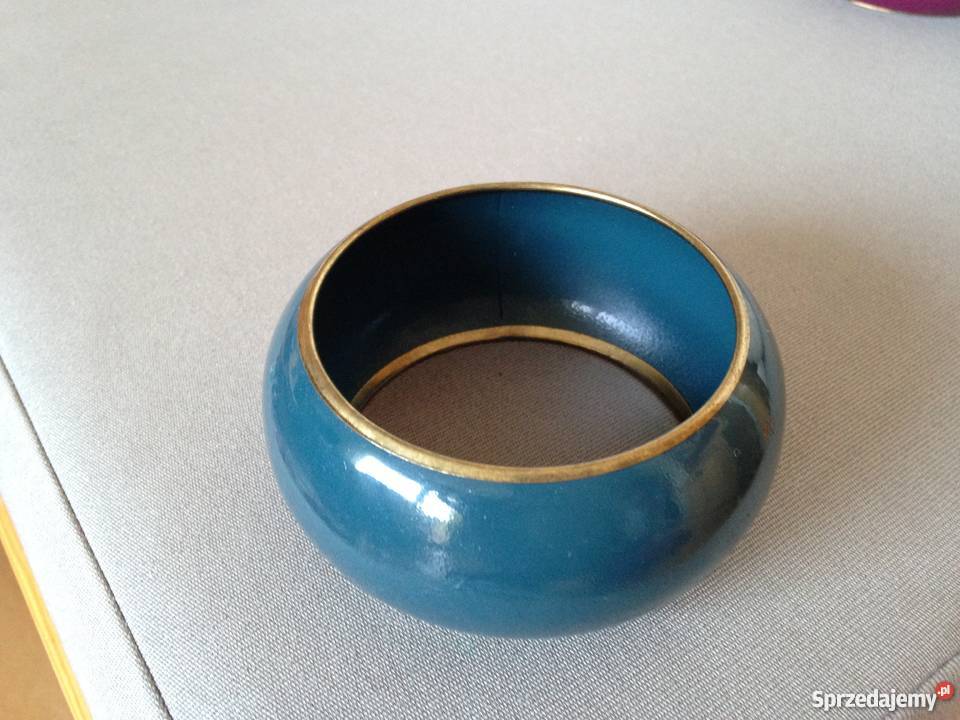 Bransoletka metalowa ciemno zielona