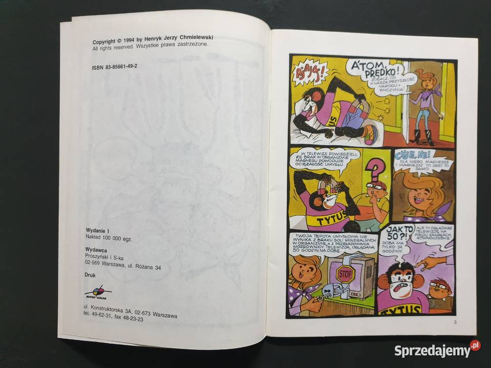 Tytus Romek i ATomek księga XXI wyd1 1994 Gdynia
