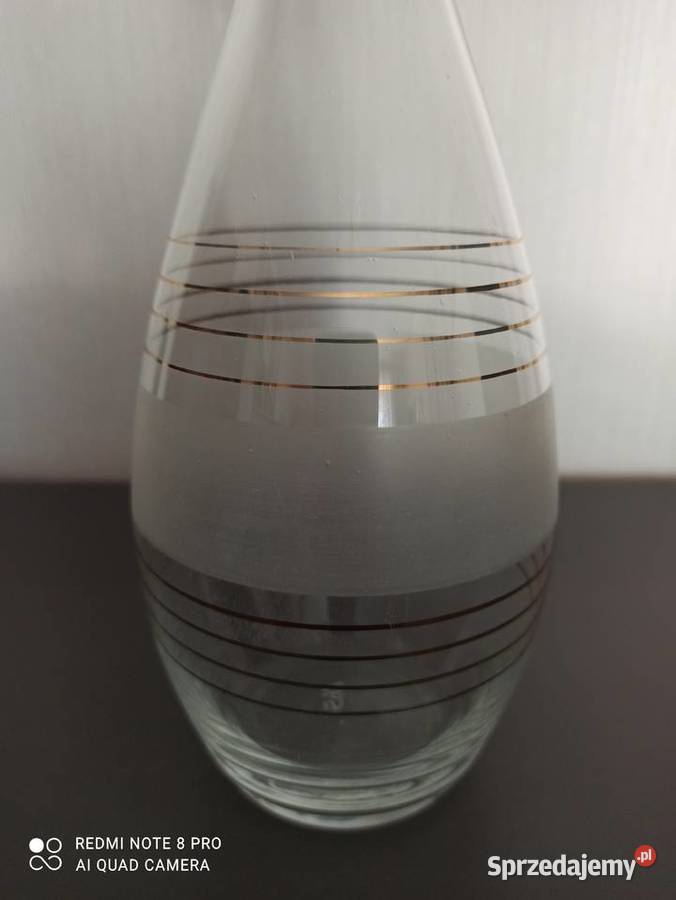 Karafka szklana szkło Hortensja Warpechy Stare sprzedam