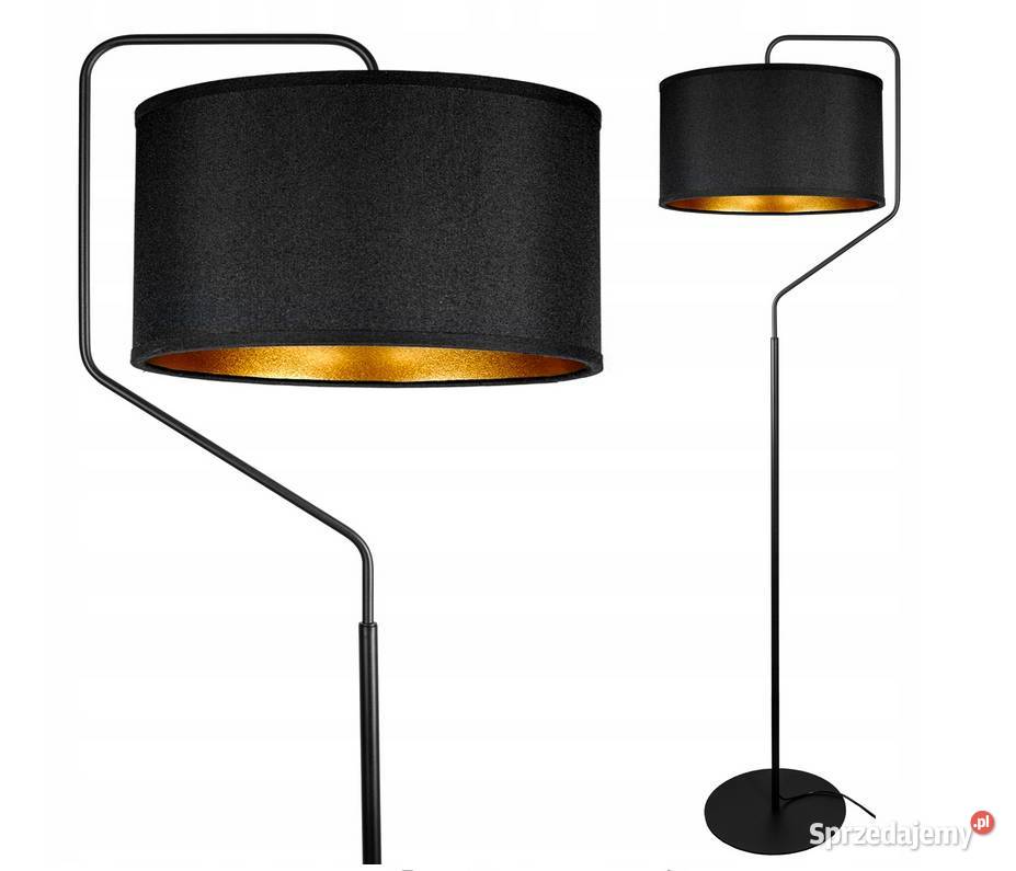 LAMPA STOJĄCA PODŁOGOWA LOFT CZARNA Złota Gold Choroszcz