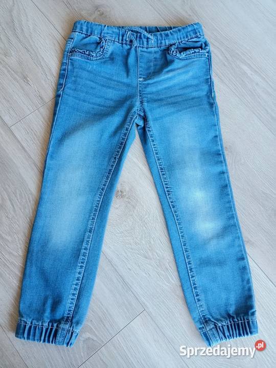 Spodnie jeansowe joggery dziewczęce 104 dziewczynka mazowieckie Płock