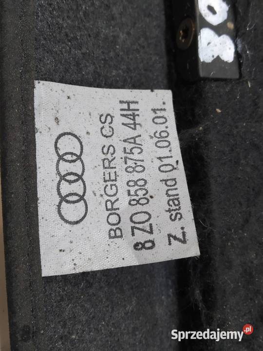 PODŁOGA BAGAŻNIKA DYWAN WYKŁADZINA 8Z0858875A