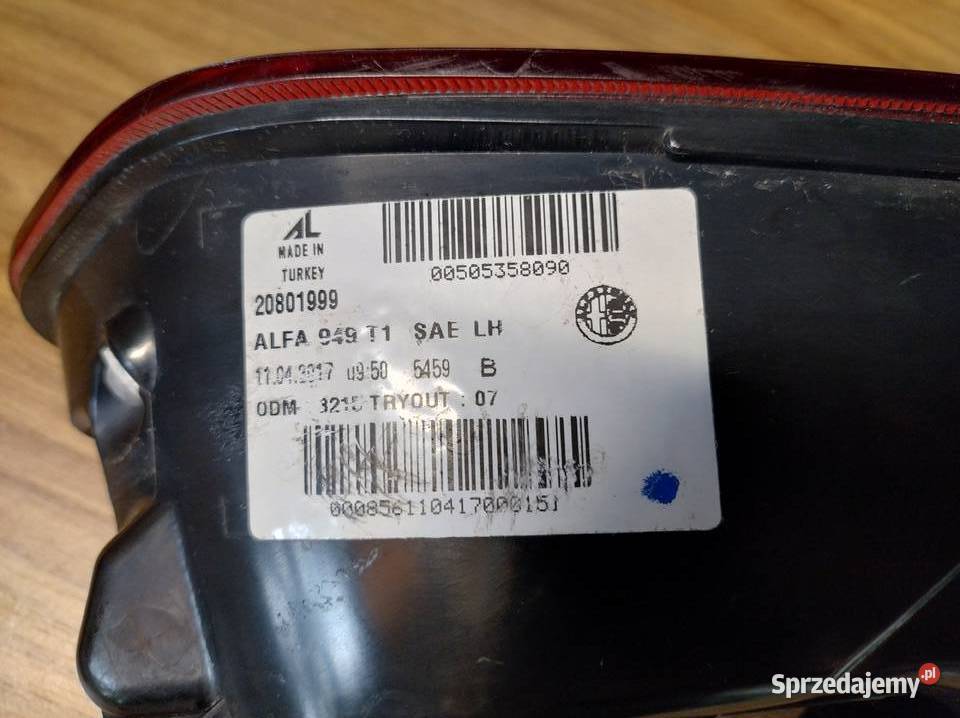 Lampa tył prawa Alfa Romeo Stelvio małopolskie Kraków