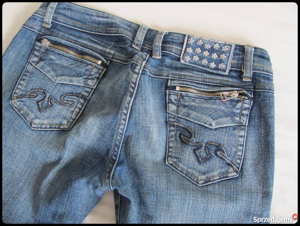 Spodnie jeansowe damskie rozmiar 30 pasują na 38 Płock