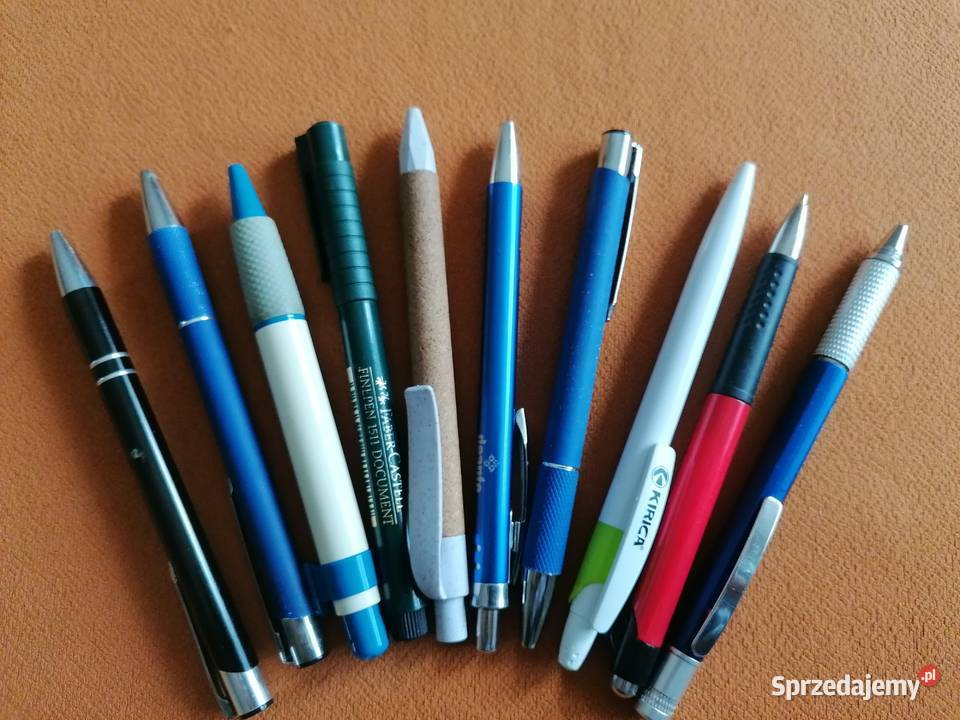 Zestaw długopisów używanych 10 sztuk łódzkie Łódź
