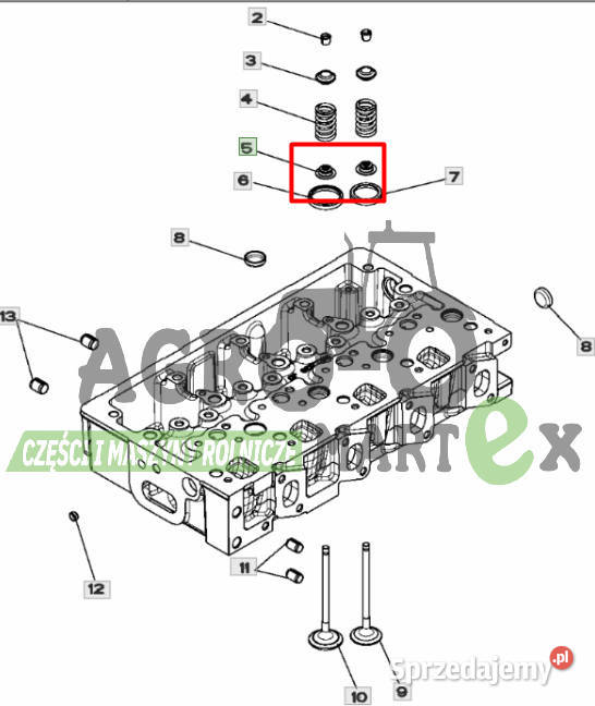 RE532712 RE530919 USZCZELKA TRZONKA ZAWORU JD Wichrów