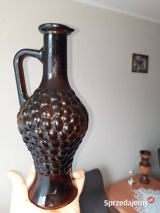 retro dzban szklany grube szklo lata 60 te Lubań sprzedam