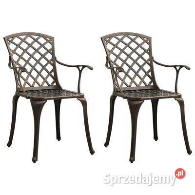 vidaXL Krzesła ogrodowe 2 odlewane aluminium Warszawa