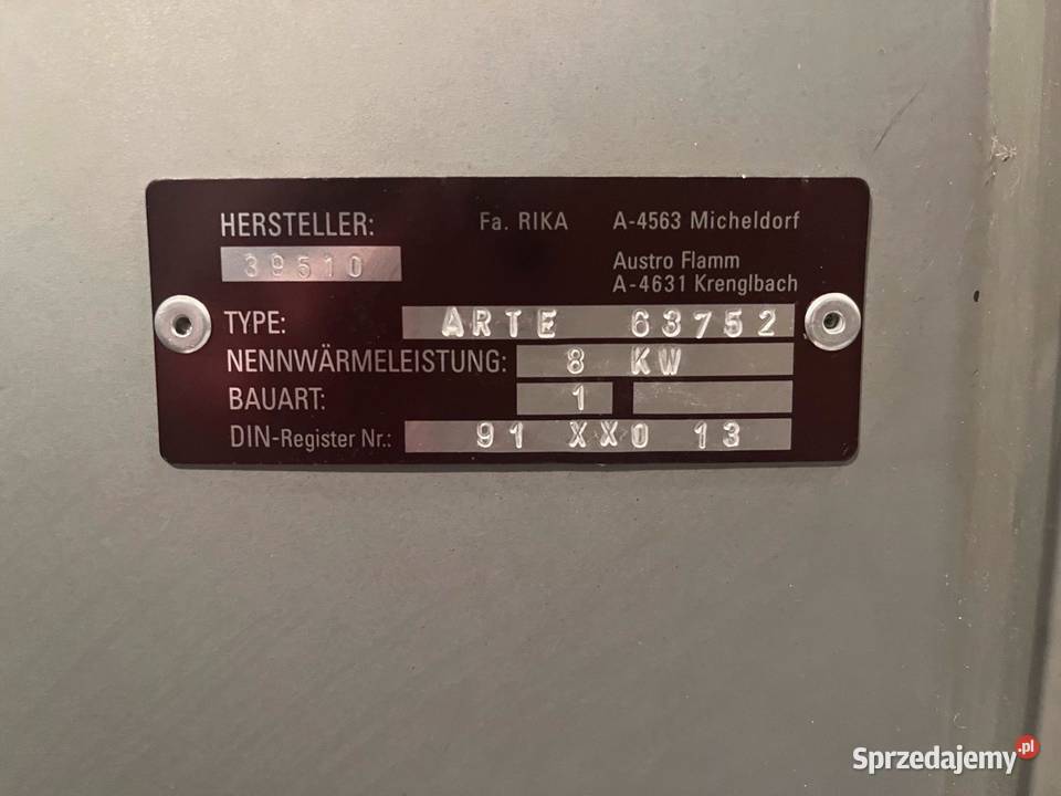 Kominek firmy Hersteller 8KW Wilcza