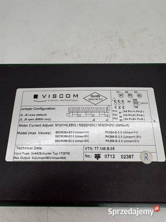 VisCom VTR3 Drv II 77146B05 Control Board mazowieckie Warszawa sprzedam