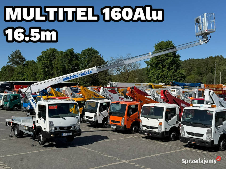 Nissan Cabstar Podnośnik Koszowy 165m Multitel klimatyzacja świętokrzyskie Widełki