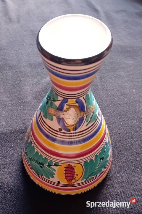 Ręcznie malowany wazon ceramiczny Edel Keramik Koźminek sprzedam