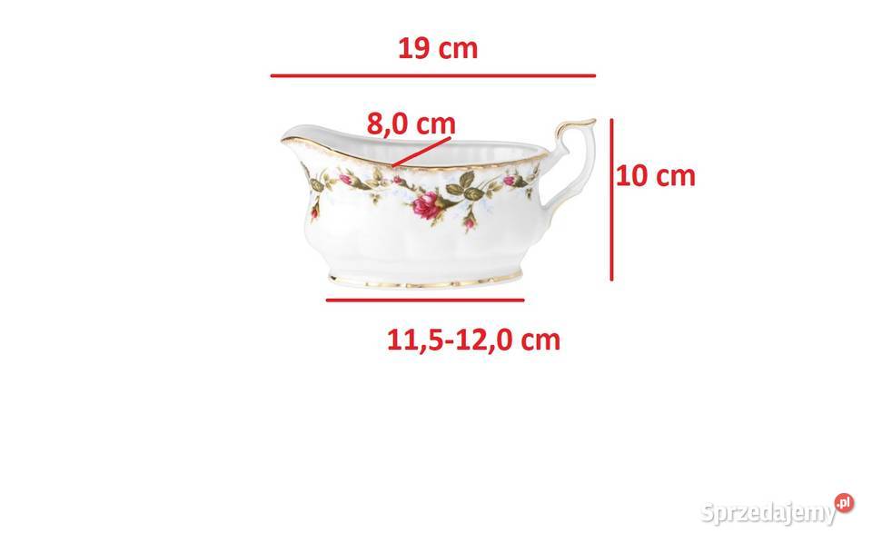 porcelanowa Sosjerka z łyżką Iwona Złota Róża Kielce