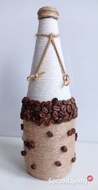 Butelka ręcznie zdobiona Coffe 750 ml Dekoracja Katowice