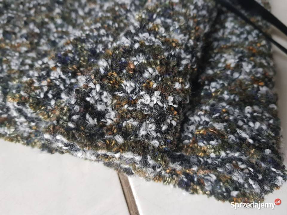 długi maxi włoski szal szalik wełniany merino Kielce