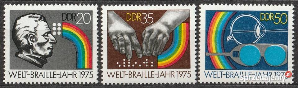 NIEMCY DDR NRD - ROK BRAILLE'A - 1975 - CZYSTE **