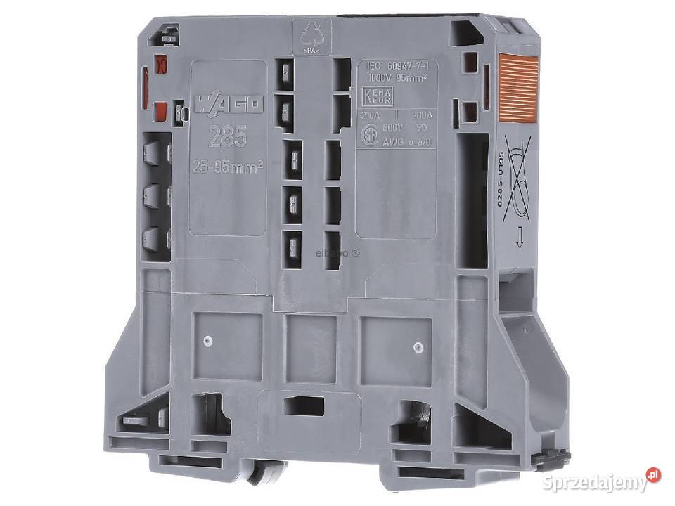 Wago Kostka zaciskowa na szynie DIN 4 000AWG 285 Elektronika Rydułtowy
