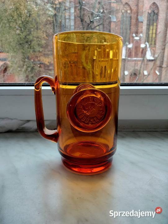 Kufel szklany z pieczęcią prl Choszczno