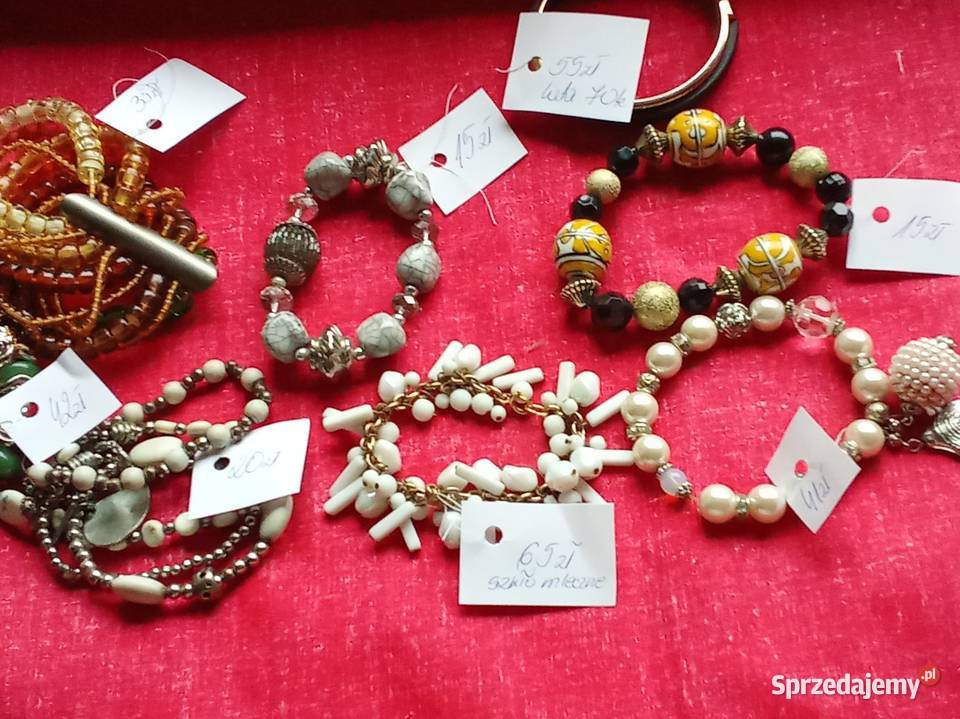 Bransoletki tanio kamień i metal