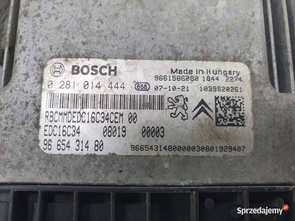 KOMPUTER SILNIKA ECU PEUGEOT BIPPER 0281014444 kujawsko-pomorskie Lipno