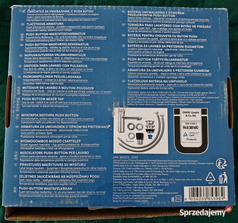 Miomare włoska bateria umywalkowa Nowy Sącz