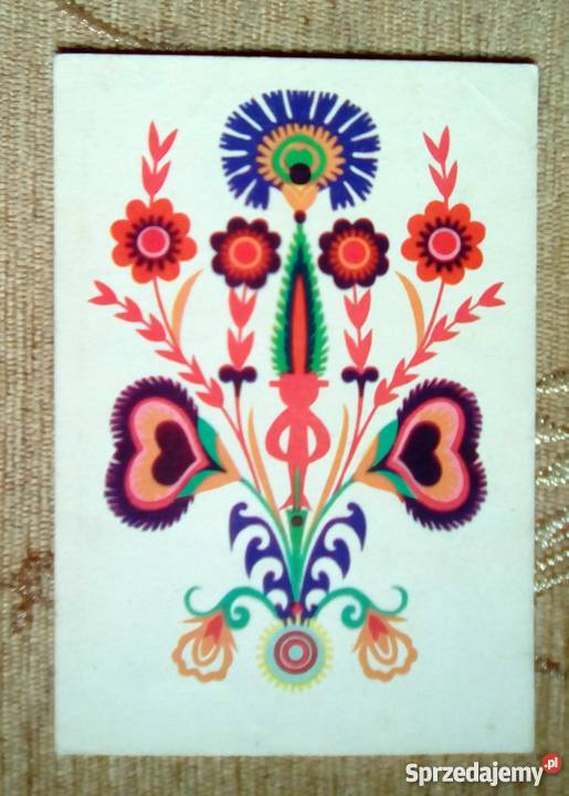 WYCINANKA ŁOWICKA WYKONANA STRYCHARSKĄ Pocztówki i karty telefoniczne