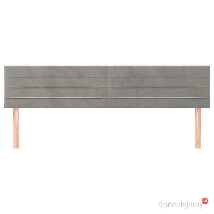 Zagłówki do łóżka 2 jasnoszary 80x5x7888 aksamit sprzedam