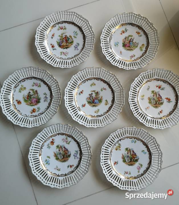 Talerze ażurowe porcelanowe Turyngia Antyk Toruń sprzedam