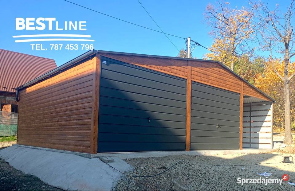 Garaż blaszany Premium 6x6 wiata garażowa 54m2 Zabrze