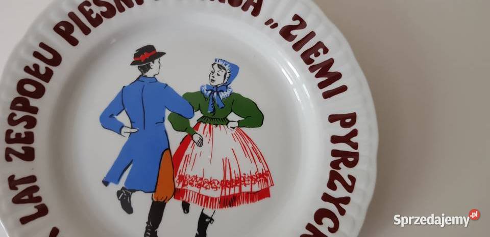 Talerz okazjonalny włocławek Zespół Pieśni i Warszawa