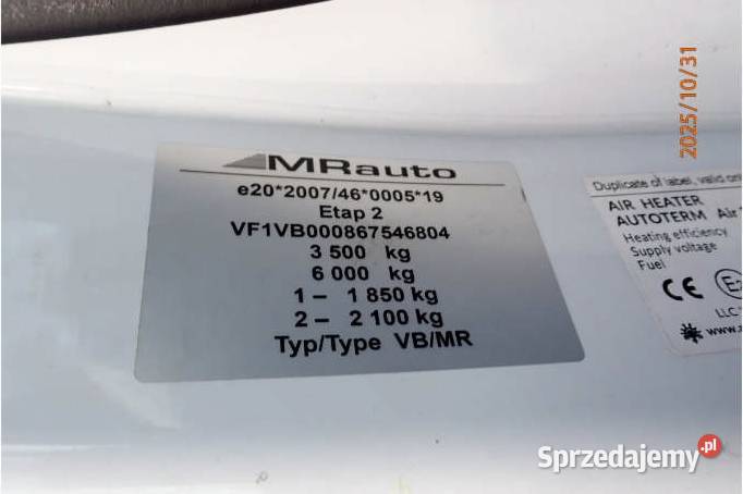 RENAULT MASTER 2021 22990 ccm 163 mazowieckie Warszawa