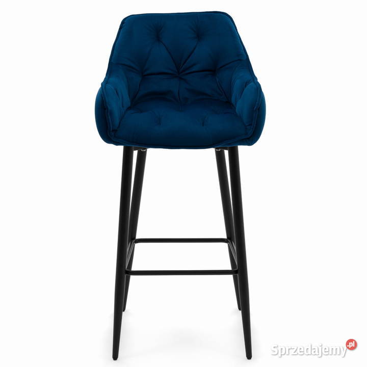 Granatowy Hoker Tapicerowany Siena Wysyłka 24H Tarchały Małe