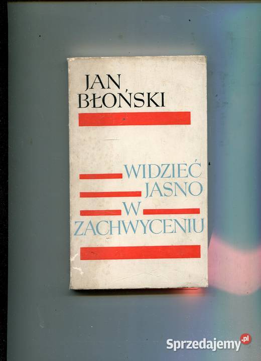 Widzieć jasno w zachwyceniu Jan Błoński Szczecin sprzedam